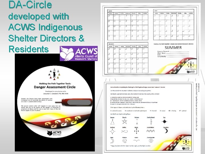 DA-Circle developed with ACWS Indigenous Shelter Directors & Residents 102 