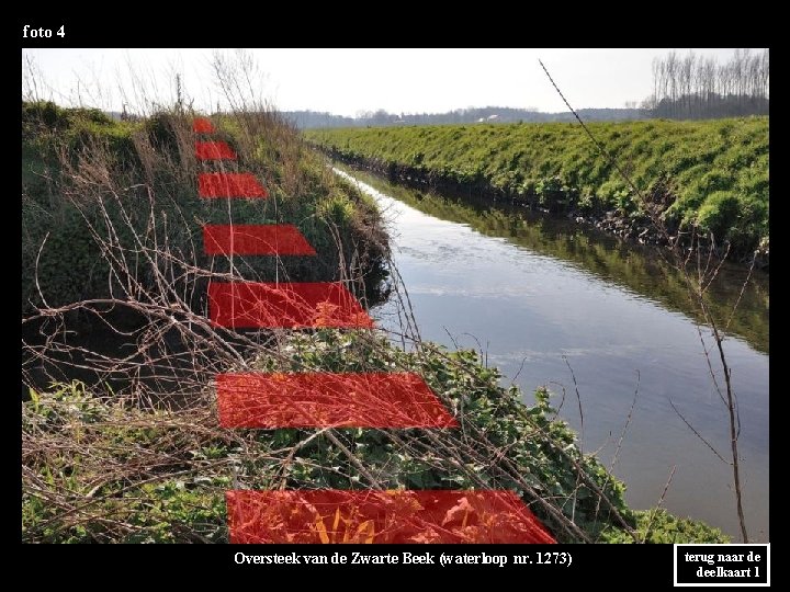 foto 4 Oversteek van de Zwarte Beek (waterloop nr. 1273) terug naar de deelkaart