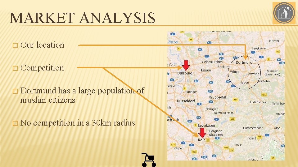MARKET ANALYSIS � Our location � Competition � Dortmund has a large population of
