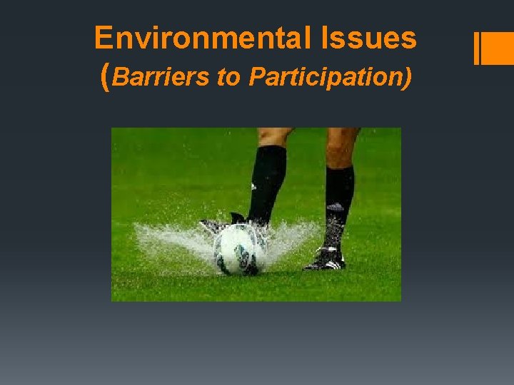 Environmental Issues (Barriers to Participation) Environmental Issues (Barriers to Participation)