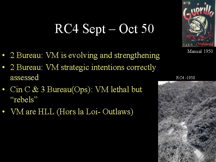 RC 4 Sept – Oct 50 • 2 Bureau: VM is evolving and strengthening