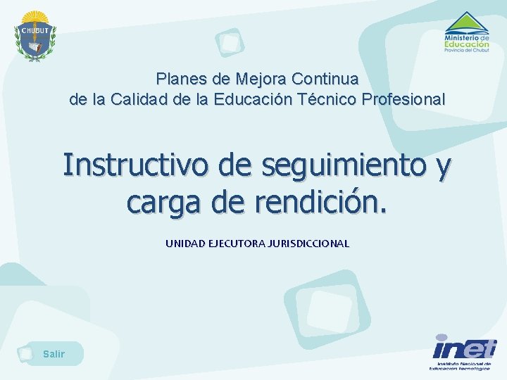 Planes de Mejora Continua de la Calidad de la Educación Técnico Profesional Instructivo de