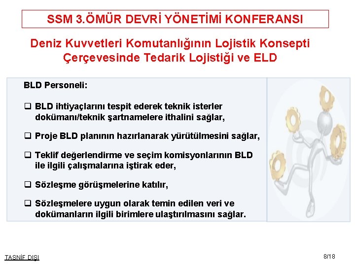 SSM 3. ÖMÜR DEVRİ YÖNETİMİ KONFERANSI Deniz Kuvvetleri Komutanlığının Lojistik Konsepti Çerçevesinde Tedarik Lojistiği