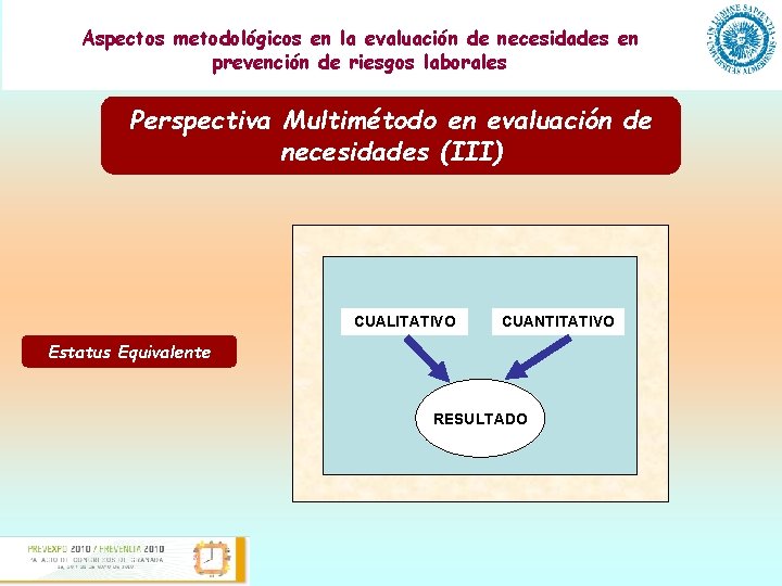 Aspectos metodológicos en la evaluación de necesidades Presentación de una guía para la evaluación