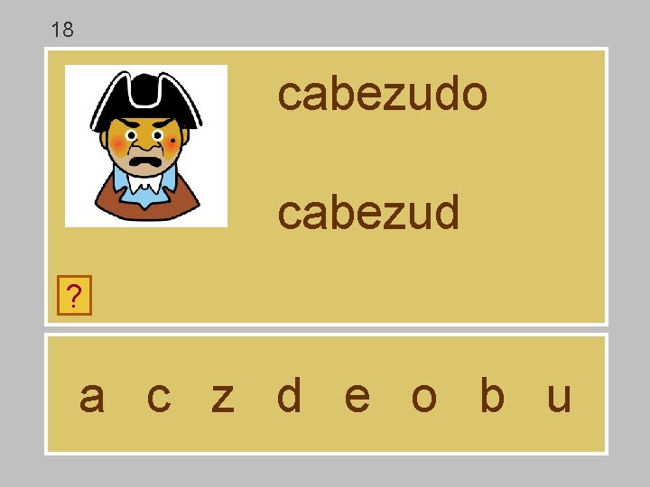 18 cabezudo cabezud ? a c z d e o b u 18 cabezudo cabezud ? a c z d e o b u