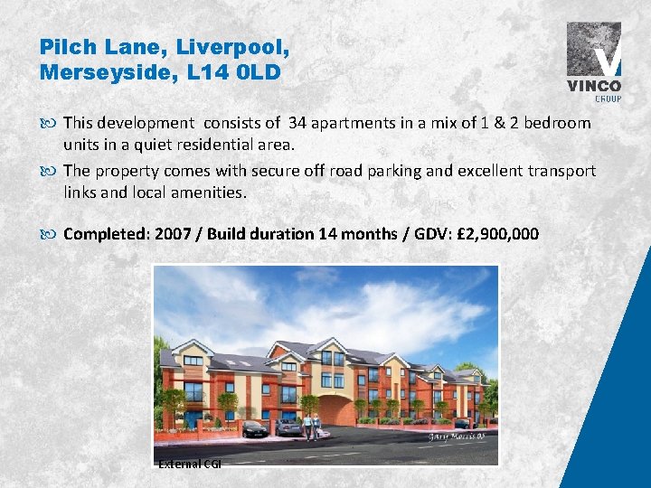 Pilch Lane, Liverpool, Merseyside, L 14 0 LD This development consists of 34 apartments