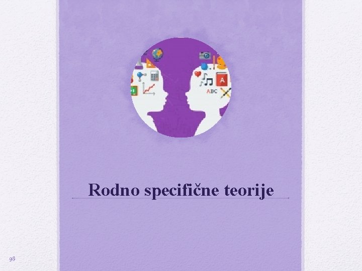 Rodno specifične teorije 98 Rodno specifične teorije 98