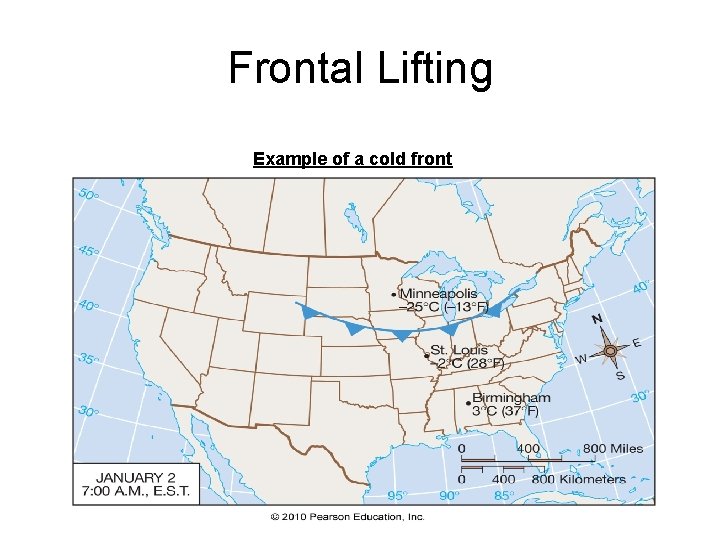 Frontal Lifting Example of a cold front 