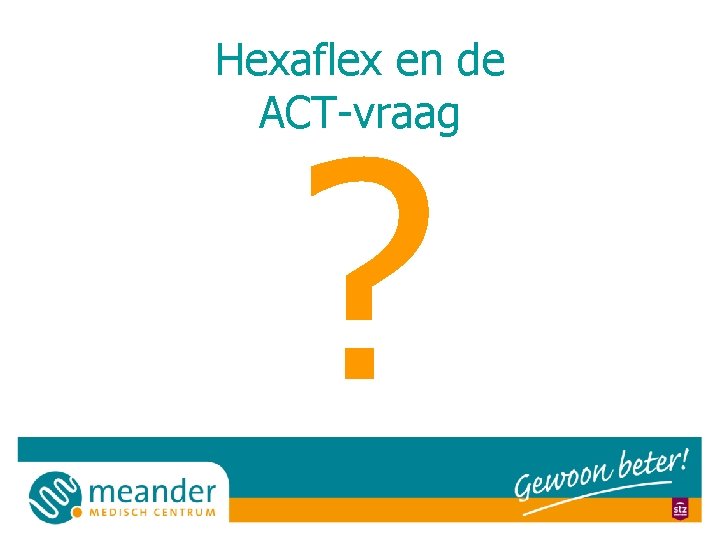 Hexaflex en de ACT-vraag ? 