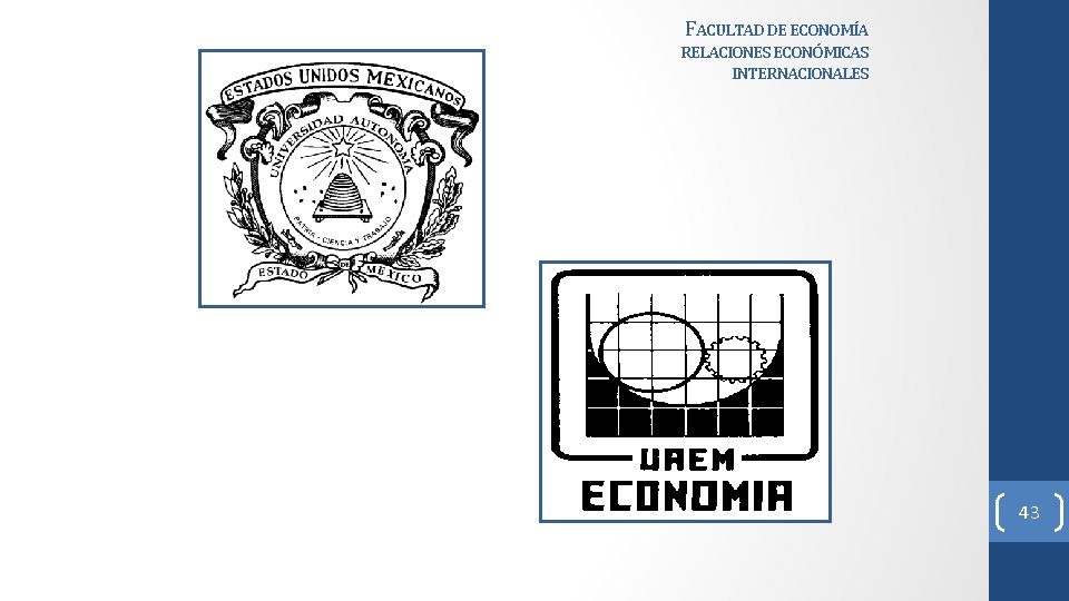 FACULTAD DE ECONOMÍA RELACIONES ECONÓMICAS INTERNACIONALES 43 