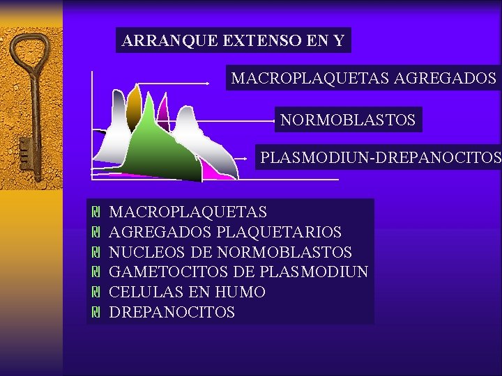 ARRANQUE EXTENSO EN Y MACROPLAQUETAS AGREGADOS NORMOBLASTOS PLASMODIUN-DREPANOCITOS ₪ ₪ ₪ MACROPLAQUETAS AGREGADOS PLAQUETARIOS
