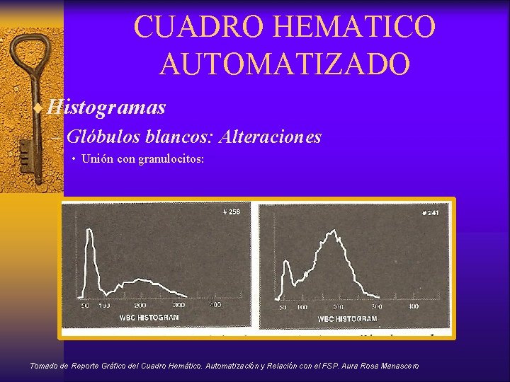CUADRO HEMATICO AUTOMATIZADO ¨Histogramas – Glóbulos blancos: Alteraciones • Unión con granulocitos: Tomado de