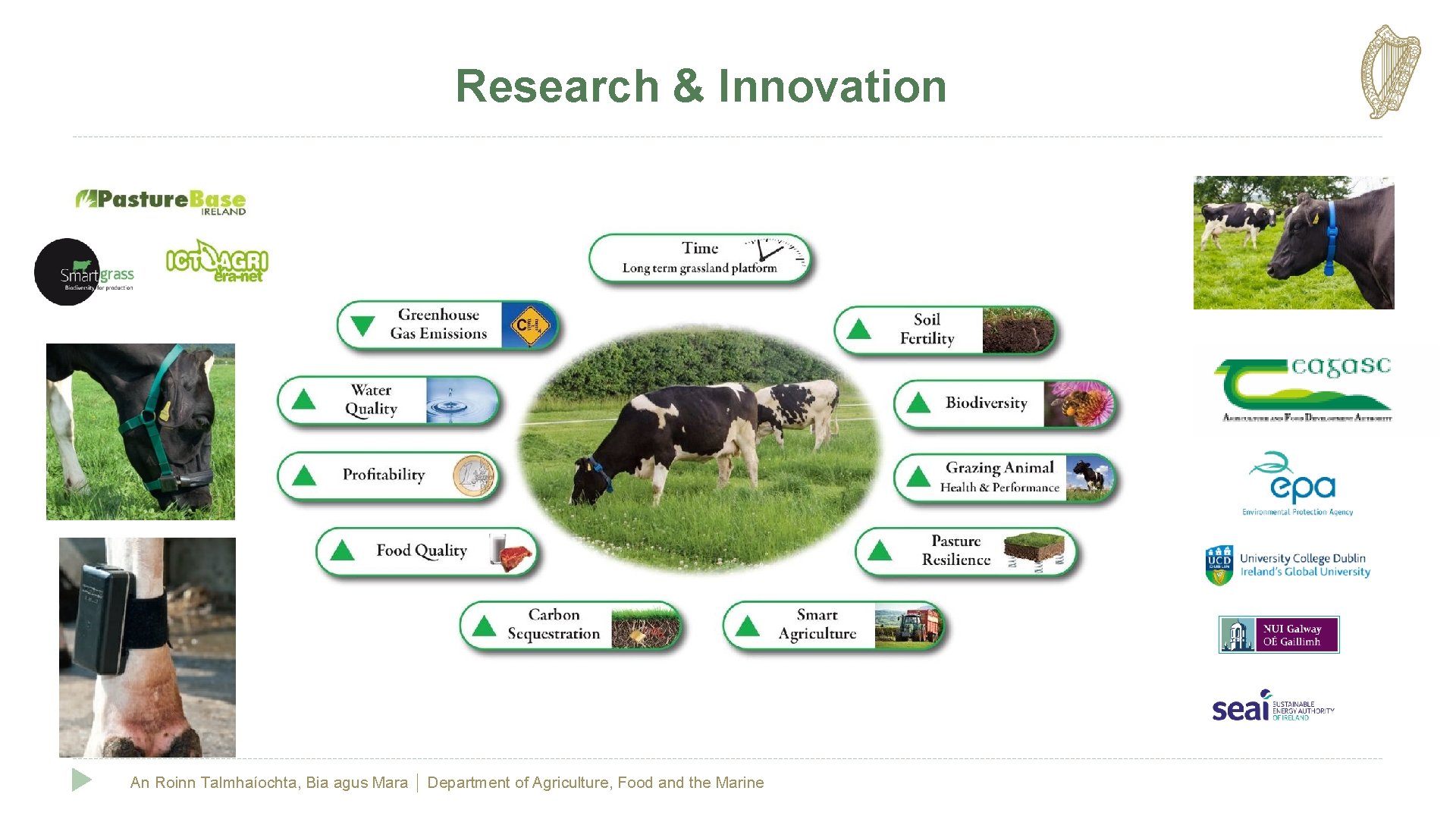 Research & Innovation An Roinn Talmhaíochta, Bia agus Mara │ Department of Agriculture, Food
