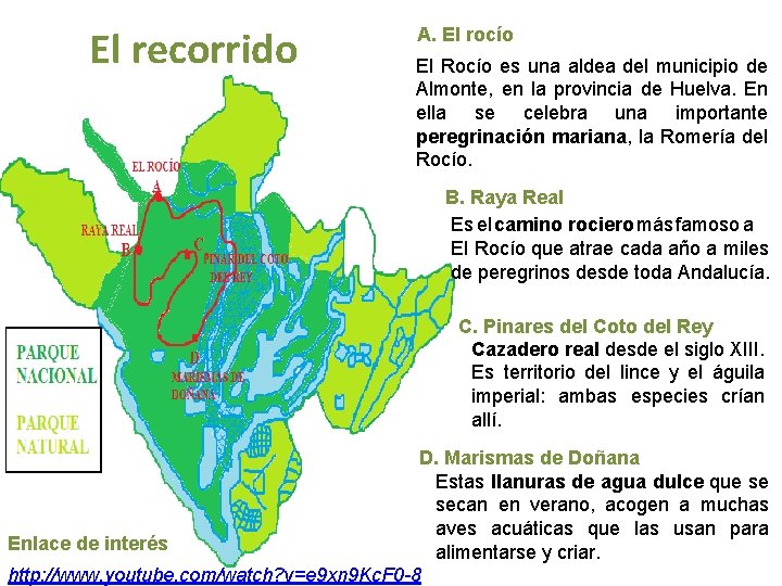 El recorrido A. El rocío El Rocío es una aldea del municipio de Almonte,