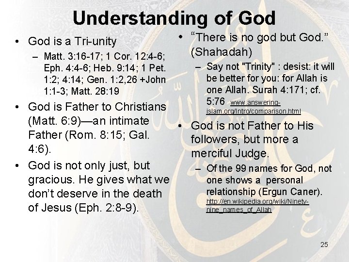 Understanding of God • God is a Tri-unity – Matt. 3: 16 -17; 1 Understanding of God • God is a Tri-unity – Matt. 3: 16 -17; 1