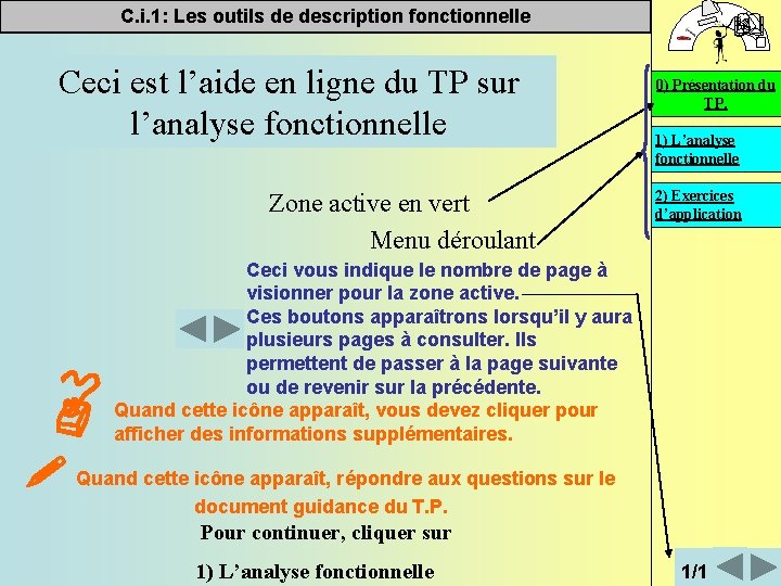 C. i. 1: Les outils de description fonctionnelle Ceci est l’aide en ligne du