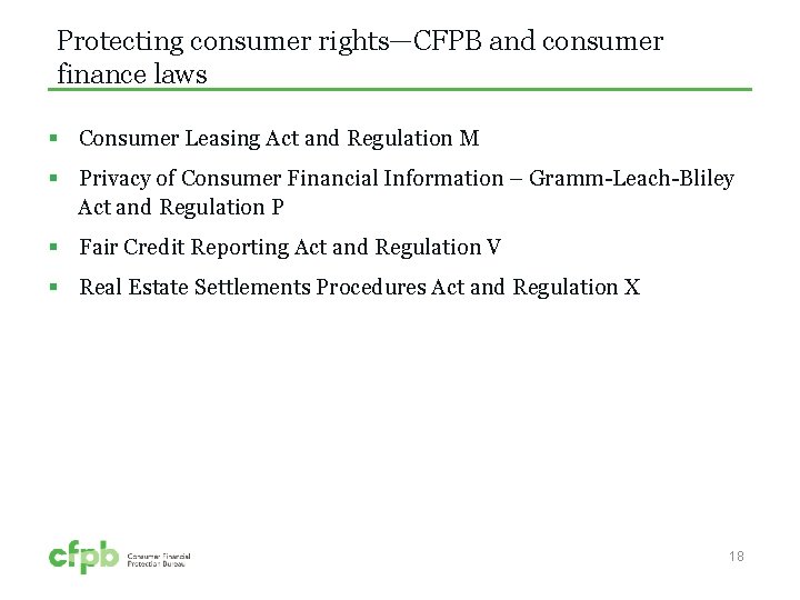 Protecting consumer rights—CFPB and consumer finance laws § Consumer Leasing Act and Regulation M