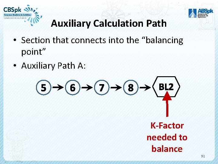 Auxiliary Calculation Path • Section that connects into the “balancing point” • Auxiliary Path