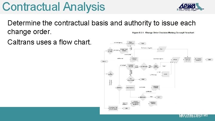 Contractual Analysis Determine the contractual basis and authority to issue each change order. Caltrans