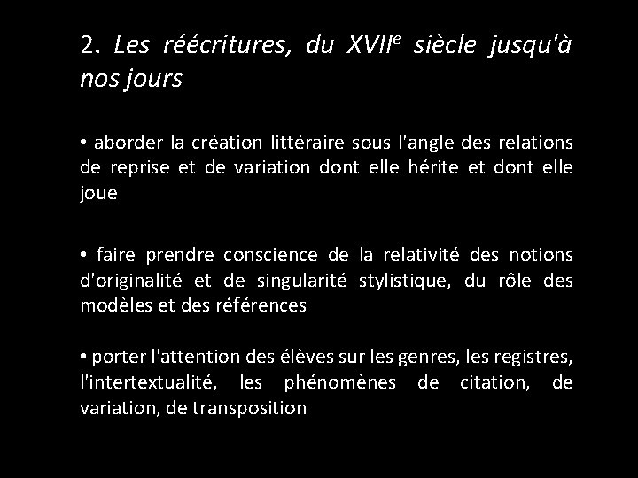 Programme De Lenseignement Commun De Franais En Classe