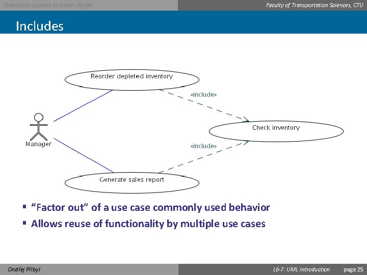 Telematics systems and their design Faculty of Transportation Sciences, CTU Includes § “Factor out”