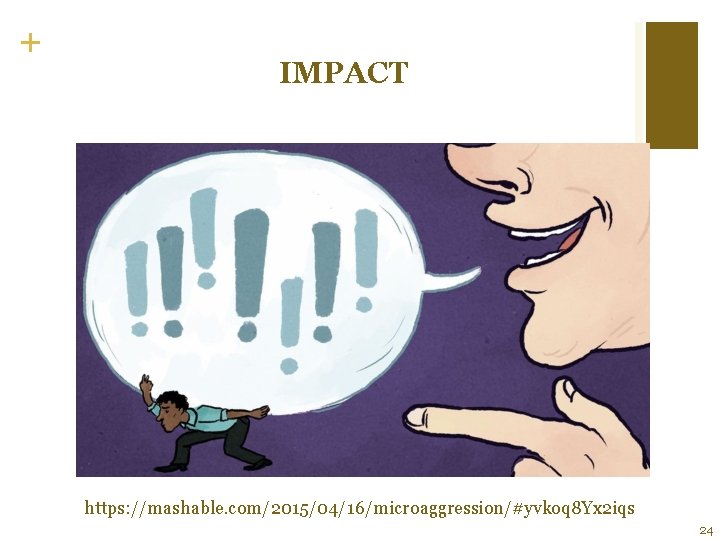 + IMPACT https: //mashable. com/2015/04/16/microaggression/#yvkoq 8 Yx 2 iqs 24 