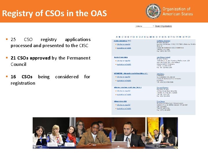 Activities carried out to facilitate the participation of