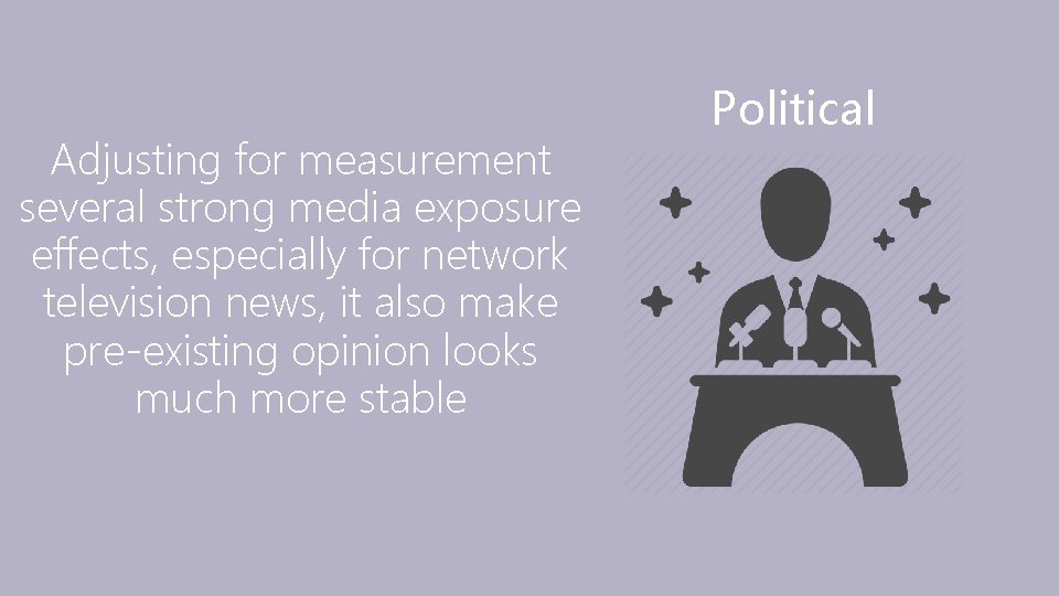 Adjusting for measurement several strong media exposure effects, especially for network television news, it