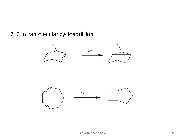 2+2 Intramolecular cycloaddition Dr. Suzan A. Khayyat 36 