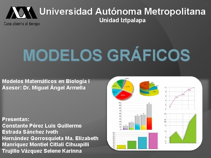 Universidad Autónoma Metropolitana Unidad Iztpalapa MODELOS GRÁFICOS Modelos Matemáticos en Biología I Asesor: Dr.