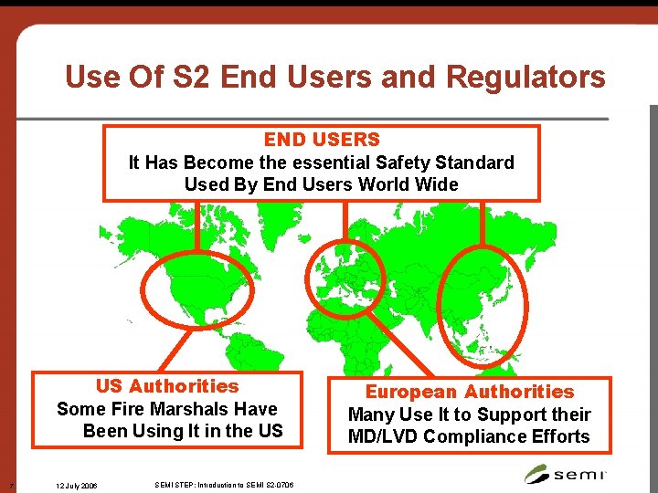 Use Of S 2 End Users and Regulators END USERS It Has Become the