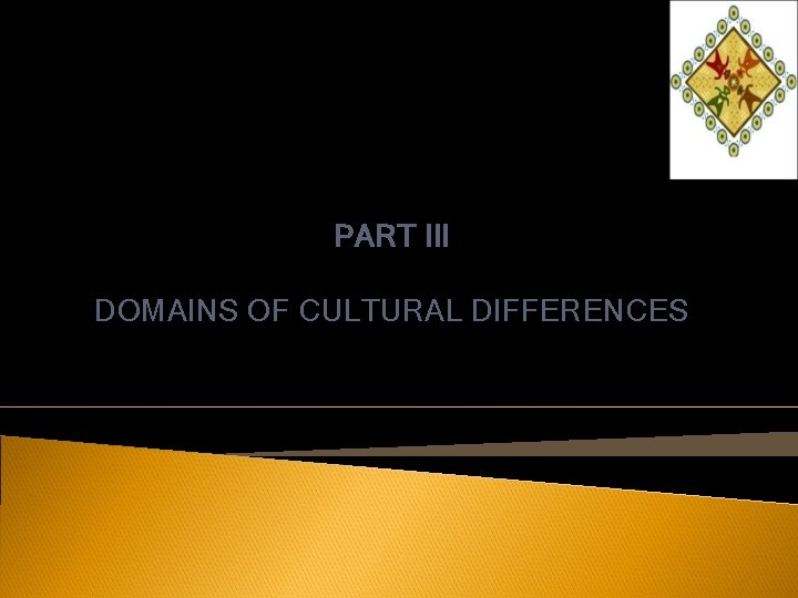 PART III DOMAINS OF CULTURAL DIFFERENCES 