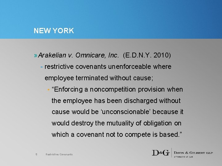 NEW YORK » Arakelian v. Omnicare, Inc. (E. D. N. Y. 2010) - restrictive