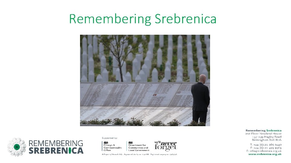 Remembering Srebrenica 