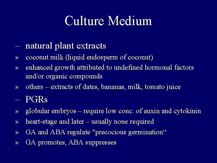 Culture Medium – natural plant extracts » coconut milk (liquid endosperm of coconut) » Culture Medium – natural plant extracts » coconut milk (liquid endosperm of coconut) »