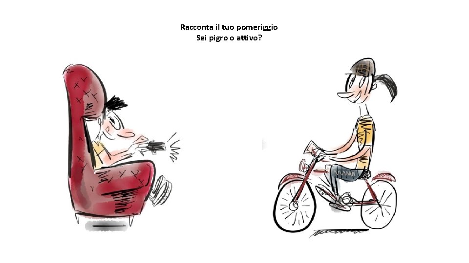 Racconta il tuo pomeriggio Sei pigro o attivo? 