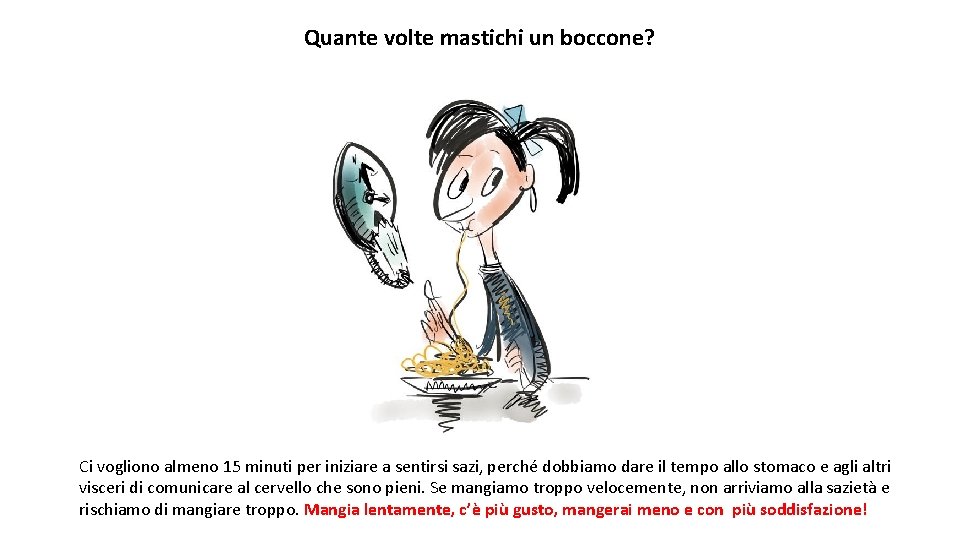 Quante volte mastichi un boccone? Ci vogliono almeno 15 minuti per iniziare a sentirsi