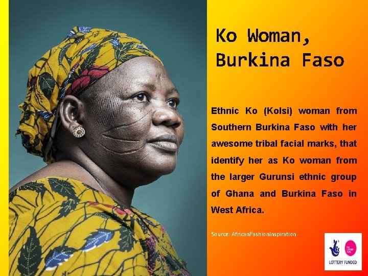 Ko Woman, Burkina Faso Ethnic Ko (Kolsi) woman from Southern Burkina Faso with her