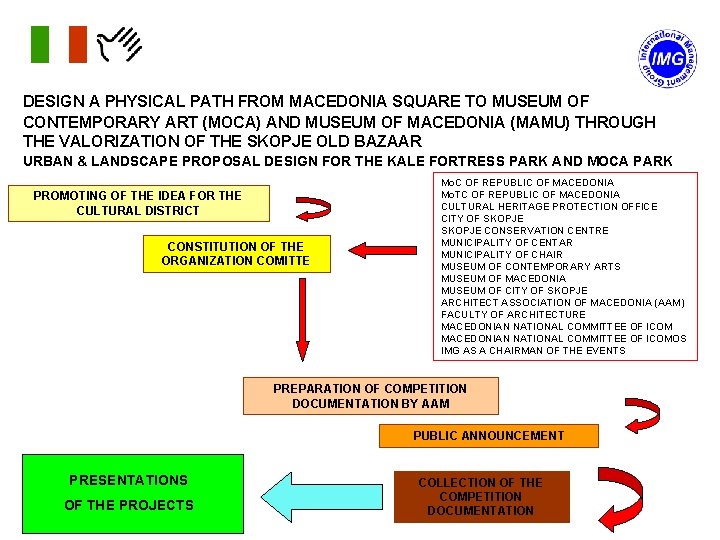 DESIGN A PHYSICAL PATH FROM MACEDONIA SQUARE TO MUSEUM OF CONTEMPORARY ART (MOCA) AND