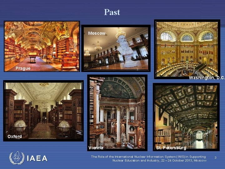 Past Moscow Prague Washington, D. C. Oxford Vienna IAEA St. Petersburg The Role of