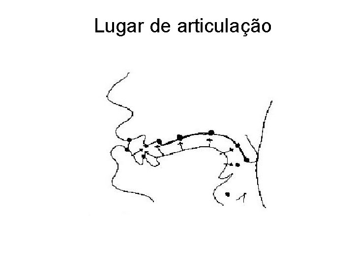 Lugar de articulação Lugar de articulação