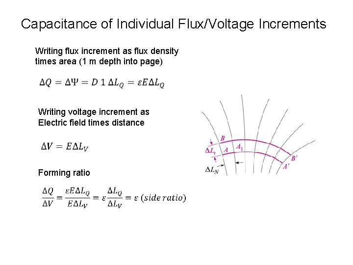 Capacitance of Individual Flux/Voltage Increments Writing flux increment as flux density times area (1