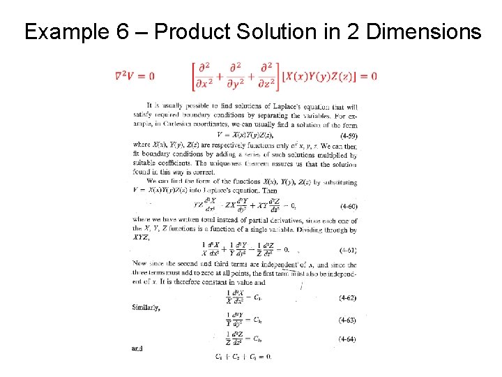 Example 6 – Product Solution in 2 Dimensions 