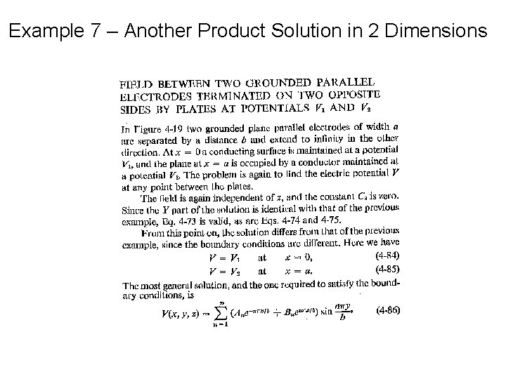 Example 7 – Another Product Solution in 2 Dimensions 