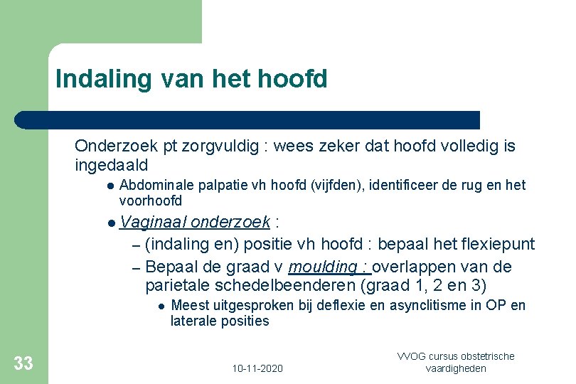 Indaling van het hoofd Onderzoek pt zorgvuldig : wees zeker dat hoofd volledig is