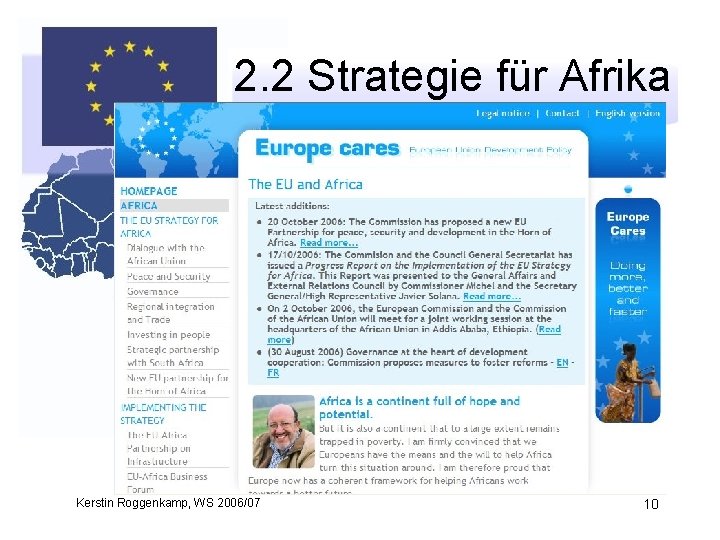 2. 2 Strategie für Afrika Kerstin Roggenkamp, WS 2006/07 10 