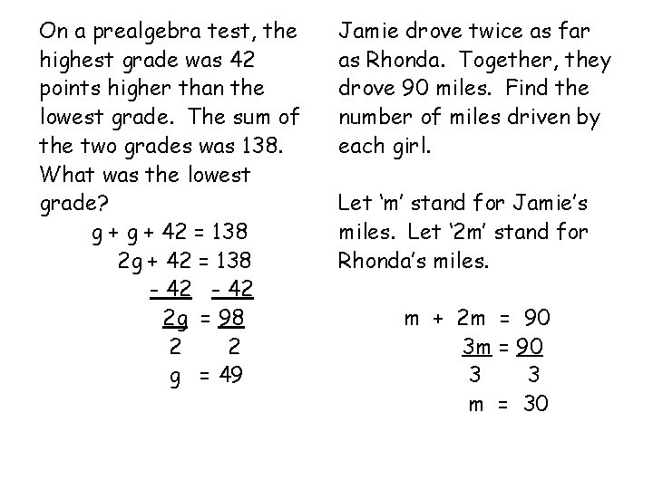 On a prealgebra test, the highest grade was 42 points higher than the lowest