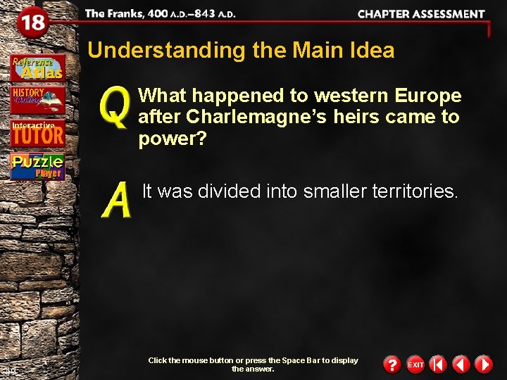 Understanding the Main Idea What happened to western Europe after Charlemagne’s heirs came to