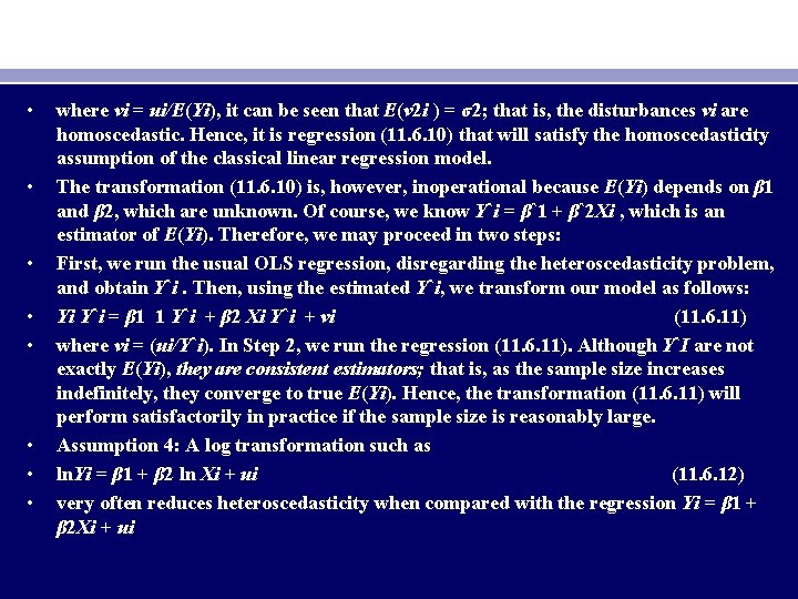  • • where vi = ui/E(Yi), it can be seen that E(v 2