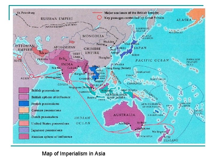 Map of Imperialism in Asia 